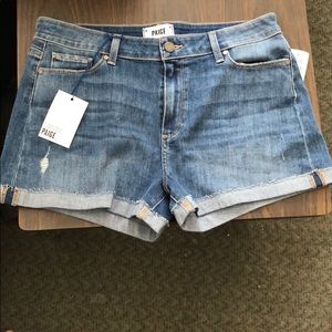 Paige Vicky destructed cuff jean shorts sz 30 NWT